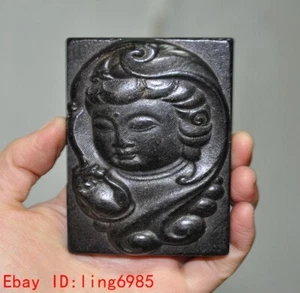 Antigua China Cultura Hongshan Meteorito Estatua de Hierro Tara Tara Buda Estatua Colgante - Imagen 1 de 5