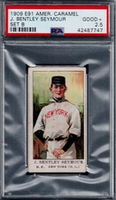 PSA 2.5 1909 E91 E91-B American Caramel J. Bentley Cy SEYMOUR, Reds HOF SET B