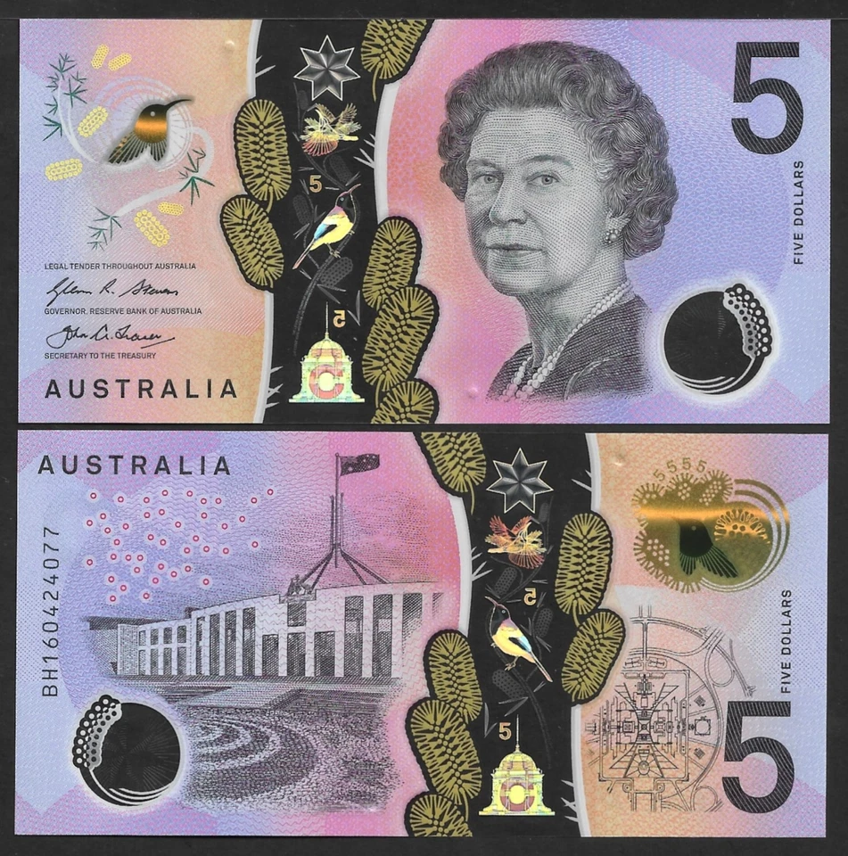 Australia 5 Dollars 2016 P 62 Queen Elizabeth II Polymer UNC - Image 1 of 1