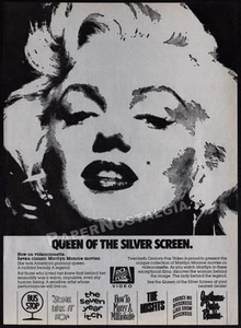 MARILYN MONROE: Queen of the Silver Screen__Original 1982 impreso anuncio/video promocional - Imagen 1 de 1