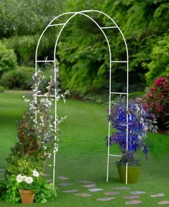 Outdoor Metal Garden Arch Gothic Arbor Trellis For Climbing Vines Plant Wedding - Picture 1 of 10