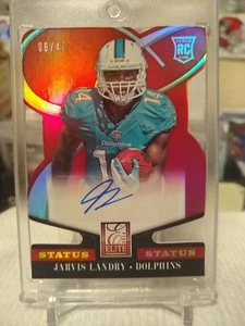 2014 Elite Jarvis Landry RC Status #144 SP Red Die Cut Autograph #06/49 - Picture 1 of 3