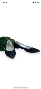 Andrea Carrano italienische Lackleder & Ripsband spitz zulaufend elegante Ballerinas Gr. 10 - Bild 1 von 9