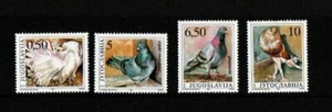 YUGOSLAVIA 1990 SG2637-2640 PIGEONS MNH - Picture 1 of 1