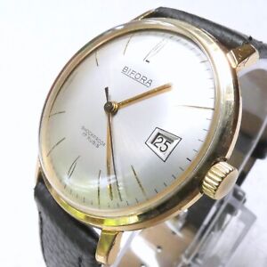 Beautiful BIFORA Vintage GERMAN watch from the 1960s | In Gold Plated Case