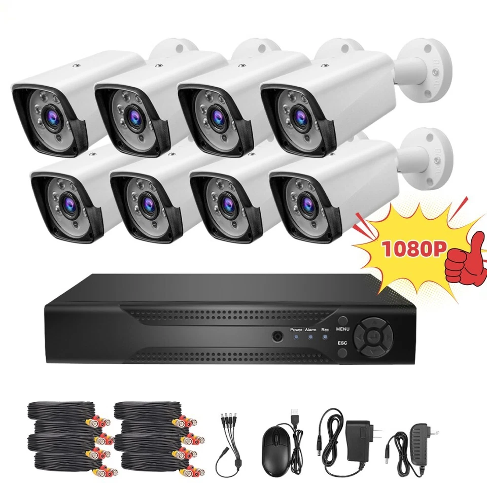 1080P CCTV Camaras De Vigilancia Grabador Video 8 Canales DVR Sistema Seguridad - Image 1 of 4