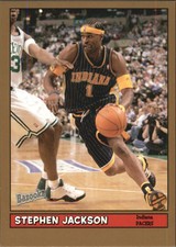 2005-06 Bazooka Gold Indiana Pacers Basketball Card #56 Stephen Jackson