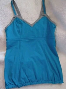 KYODAN Turquoise Blue SPORT Running Tennis ATHLETIC YOGA TANK TOP Sz M - Picture 1 of 9