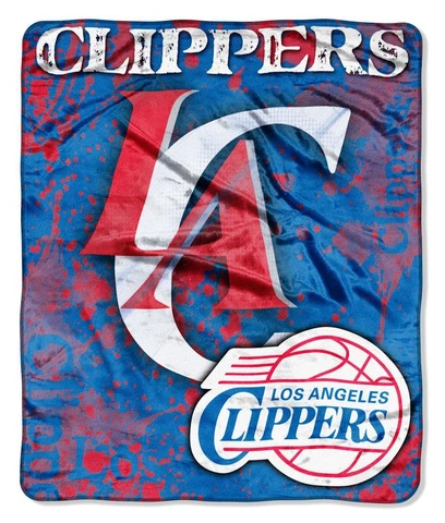 Los Angeles Clippers 50"x60" Royal Plush Throw Blanket - Drop Down Design [NEW] Cover