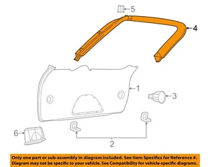 CHRYSLER OEM 14-20 Grand Cherokee Lift Gate Interior Trim-Upper Trim 1XW82LC5AB - Picture 1 of 2