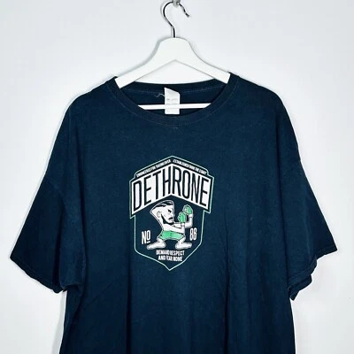 DETHRONE CONOR MCGREGOR UFC FN 46 DUBLIN WALK OUT SHIRT 2XL, MMA BJJ BOXING GYM - Image 1 of 4