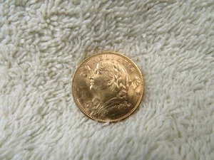 1914 GOLD 20 Franc-Helvetia - Picture 1 of 2