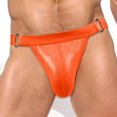 Calzoncillos de natación para hombre Bikini Ropa interior Sexy Imitación Cuero Cintura baja Traje de baño Foto 1 de 4