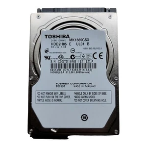 Toshiba HDD2H85 160GB Internal Sata Laptop Computer 5400RPM 2.5" HDD MK1665GSX - Picture 1 of 2