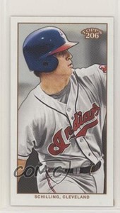 2002 Topps 206 Mini Red Sweet Caporal Back Micah Schilling #420 Rookie RC