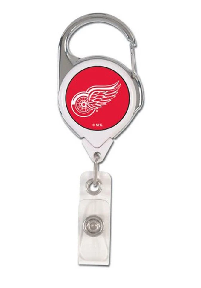 DETROIT RED WINGS PREMIUM METAL RETRACTABLE ID BADGE HOLDER KEY CHAIN WINCRAFT - Image 1 of 1