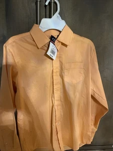 NWT BOYS CHAPS “PAPAYA PUNCH” ORANGE BUTTON DOWN SUIT DRESS SHIRT SIZE 12 $$ - Picture 1 of 7