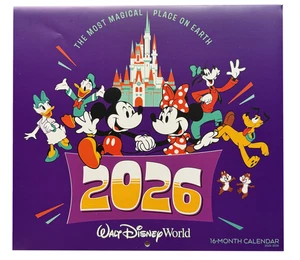 Disney Walt Disney World 2026 16 Month Calendar The Most Magical Place on Earth - Picture 1 of 5