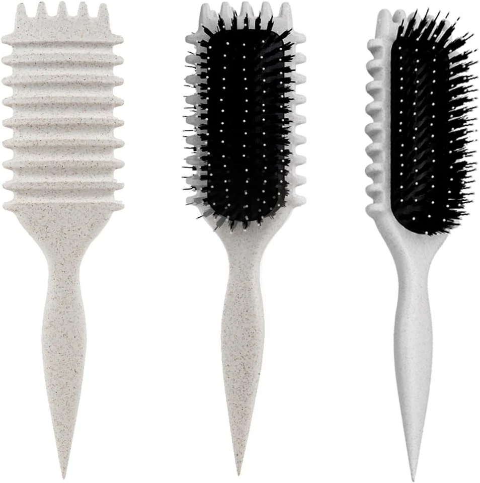 Lockenbürste, Curly Hair Brush, Bounce Curl Brush Wildschweinborsten, Haarbürste