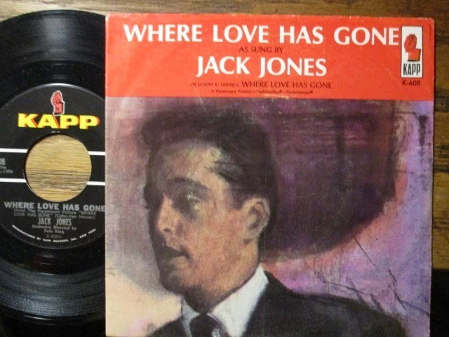 JACK JONES "WHERE LOVE HAS GONE" 45 PS - Image 1 of 1
