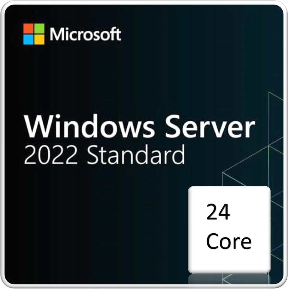 Microsoft Windows Server 2022 Standard - 24 Core/2VM License (P73-08346) - Image 1 of 1
