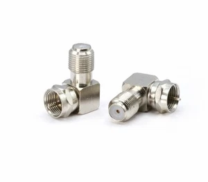Conector coaxial ángulo recto - alta calidad - adaptador coaxial de 90 grados - paquete de 100 - Imagen 1 de 8