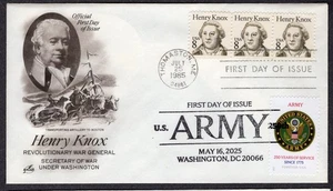 2025/1985 ARMY 250th/9c THAYER (6003/1852) - Artcraft DUAL BWP FDC TD271 - Picture 1 of 1