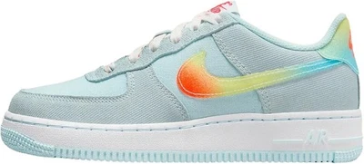 Nike Air Force 1 BG azul glaciar/naranja total para niños grandes (HF4782 474) Foto 1 de 4