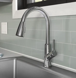 Elkay Single-Handle Kitchen Faucet 2-Function Pull-Down Spray Head LK1410 Chrome - Picture 1 of 8