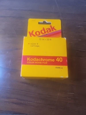 Cartucho sellado Kodachrome 40 colores película tipo A 50 ft Super 8  Foto 1 de 4