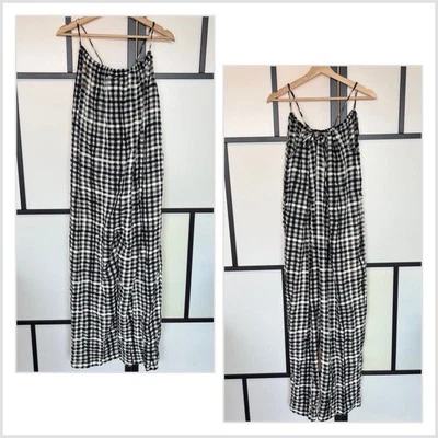 Ace & Jig Jumpsuit Overall Plaid Adjustable Cotton Art SMALL MISSING DRAWSTRING - image 1 of 4