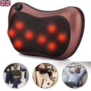 8 Kneading Electric Massagers Pillow Shiatsu Neck Back Lumbar Cushion Home Car - Picture 1 of 14