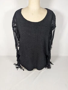 Chicos Damen Fransen Pullover Oberteil Rocker Boho Western schwarz S/M - Bild 1 von 4