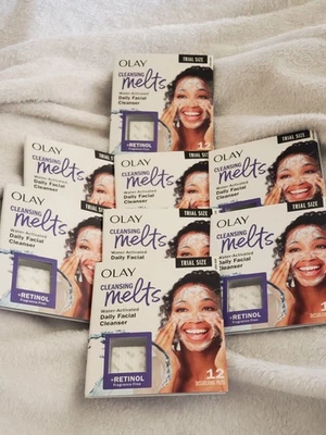 Limpiador facial diario Olay Cleansing Melts + 8 paquetes sin fragancia de retinol... Foto 1 de 3