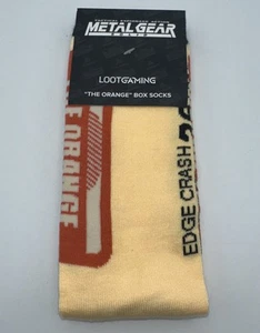 Metal Gear Solid "The Orange" Box Crew Socks Loot Crate Gaming Exclusive NWT - Picture 1 of 2