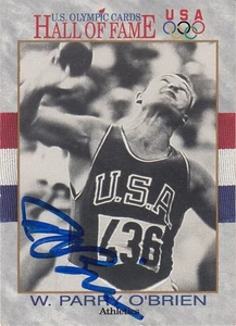 Modern SIGNED IMPEL US OLYMPIC 1991 Trading Card PARRY O'BRIEN - Picture 1 of 1