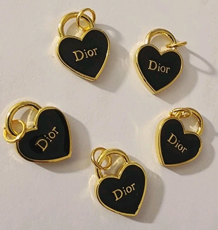 Lot of 5pcs Dior Vintage Buttons and Zipper Pulls  Metal 15mm  - Image 1 of 3