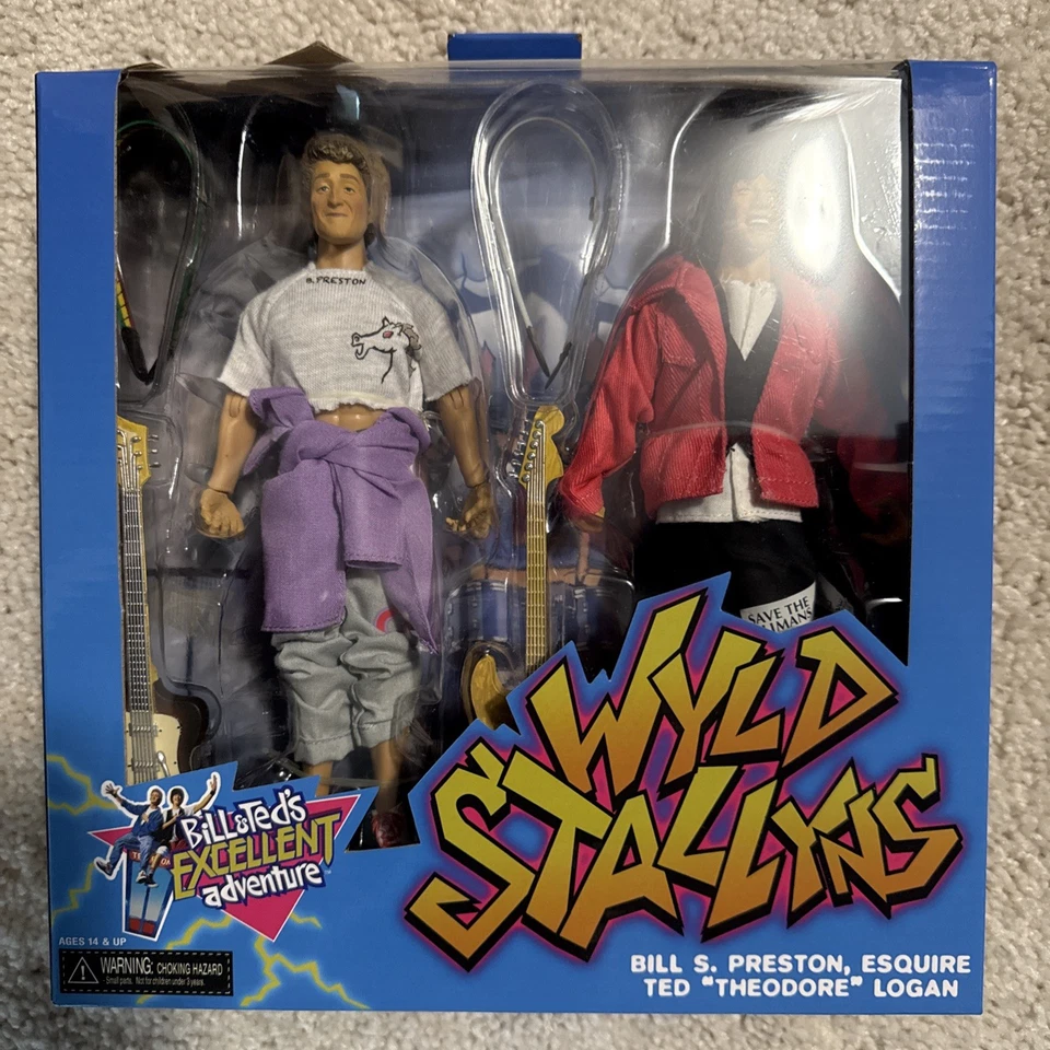 Bill & Teds Excelente Aventura 8" Wyld Stallyns Figura de Acción Set de Regalo NECA NUEVO Foto 1 de 1