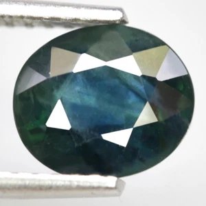 1,64 quilates Piedra preciosa natural zafiro azul verdoso ovalado normal térmico Australia - Imagen 1 de 7