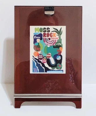 Six Trees Walnut Wood Mat Picture Frame Footed Contemporary  5 x 7 Thick Glass - Image 1 of 4