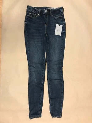 Vero Moda SEVEN NORMAL WAIST SLIM FIT JEANS Dark Blue Denim Size 26'' 30 (140423 - Image 1 of 3