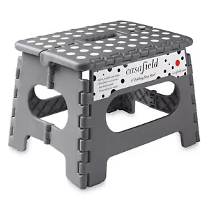Collapsible Folding Plastic Kitchen Step Foot Stools with Handle - Picture 1 of 43