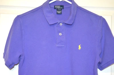 Polo Ralph Lauren Polo Púrpura Camisa Juvenil L 14-16 Manga Corta 100% Algodón Foto 1 de 4