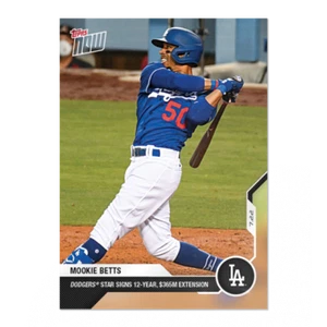 2020 TOPPS NOW #ST-4 MOOKIE BETTS SIGNS 12-YR $365 MILLION EXTENSION - Picture 1 of 2