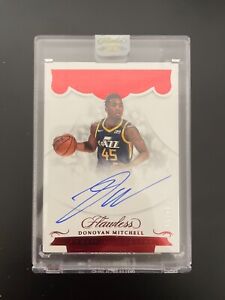 2017-18 Panini Flawless Donovan Mitchell Rookie RED Auto  06/15 RC