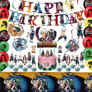 Anime Birthday Party Decorations 99pcs Demon Inspired Slayer Party Supplies I... - Picture 1 of 7