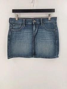 Old Navy Skirt Medium Wash Mini Denim Classic 100% Cotton Pockets Size 2 - Picture 1 of 6