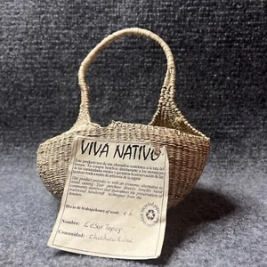 Viva Native Woven Basket signed Paperwork Amazon Rainforest - Picture 1 of 13