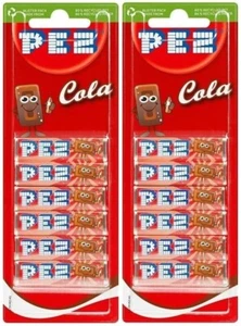 2x PEZ Refills 6 Pcs Pack Cola Flavour Sweets For PEZ Dispenser (12 refills) - Picture 1 of 2