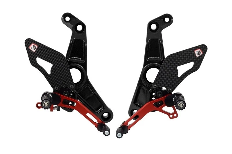 Ducabike Ducati Monster 1200R Adjustable Rearsets - Black-Red - Изображение 1 из 1